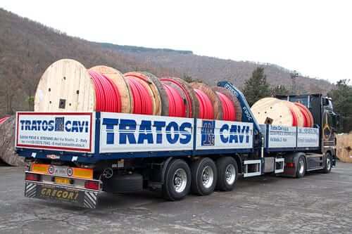 Tratos truck making deliveries to an EU country